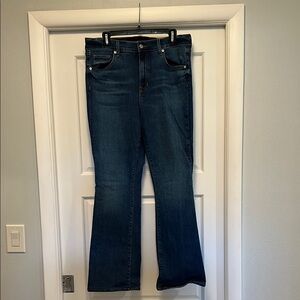 Veronica Beard Beverly High Rise Skinny Flare Blue Jeans